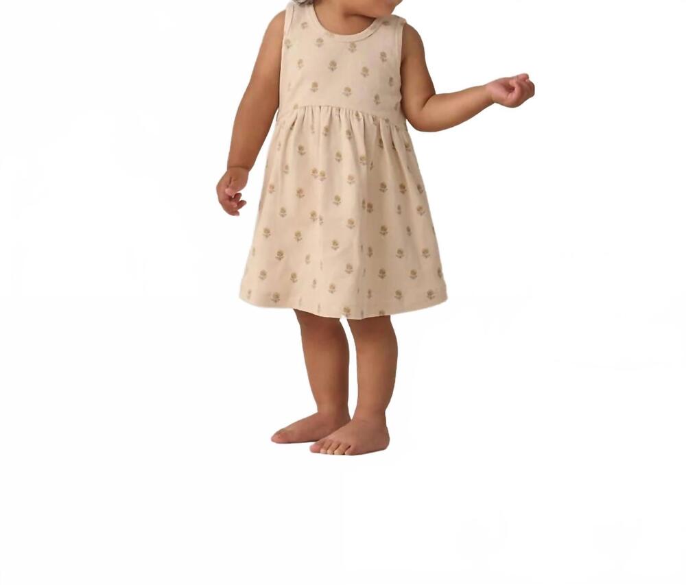NEW QUINCY MAE girl's ribbed tank dress in buttercup